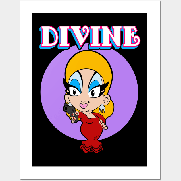 Divine (Pink Flamingos) Wall Art by FreakPills